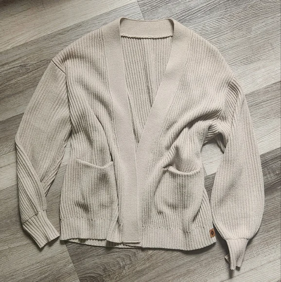 Kyte Baby Chunky Cardigan Sweater - Almond - Picture 1 of 3